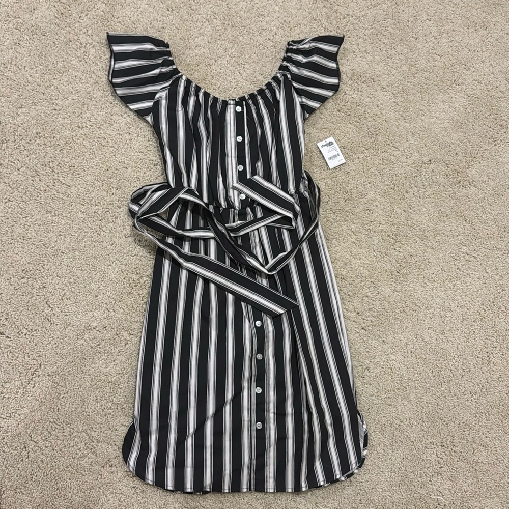 NWT Size Small Striped Dress with Belt